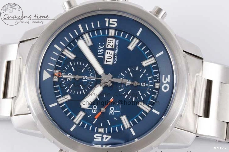 MIROTIME 0427 Aquatimer Chrono SS V6SF 1:1 Best Edition Blue Dial on SS Bracelet A Modern 7032